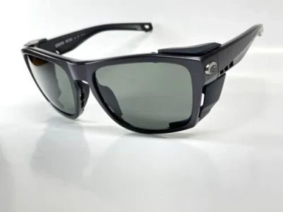 Pre-owned Costa Del Mar King Tide 6 Black Pearl Matte Frame Gray 580 Polarized Glass Lens