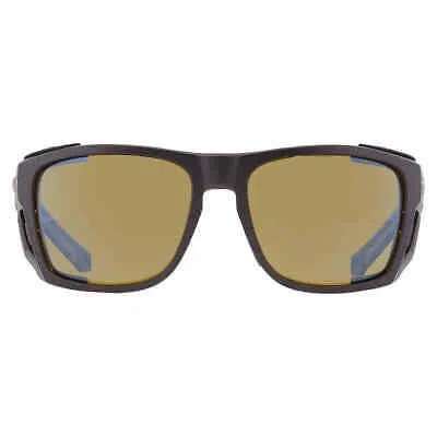 Pre-owned Costa Del Mar King Tide 6 Sunrise Silver Mirror Polarized Glass Wrap Men's