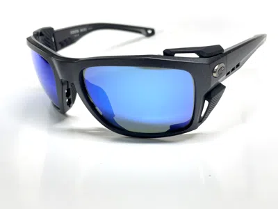 Pre-owned Costa Del Mar King Tide 8 Matte Black Pearl Frame Blue 580 Glass Lens