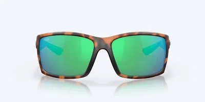 Costa Del Mar Kiwa Matte Retro Tortoise Sunglasses In Green Mirror In Multi