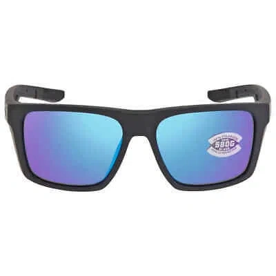Pre-owned Costa Del Mar Lido Blue Mirror Polarized Glass Men's Sunglasses 6s9104 910401 57