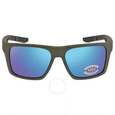 Costa Del Mar Lido Blue Mirror Polarized Glass Men's Sunglasses 6s9104 910409 57 In Blue / Gray / Metallic