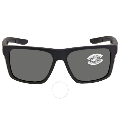 Costa Del Mar Lido Grey Polarized Glass Men's Sunglasses 6s9104 910404 57 In Black / Grey