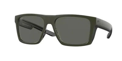 Costa Del Mar Lido Polarized Grey Glass Square Men's Sunglasses 6s9104 910415 57