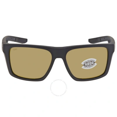 Costa Del Mar Lido Sunrise Silver Mirror Polarized Glass Men's Sunglasses 6s9104 910403 57 In Black / Silver