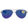 Costa Del Mar Loreto Blue Mirror Polarized Polycarbonate Ladies Sunglasses Lr 21 Obmp 56 In Gray