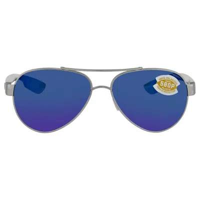 Costa Del Mar Loreto Blue Mirror Polarized Polycarbonate Ladies Sunglasses Lr 21 Obmp 56 In Gray