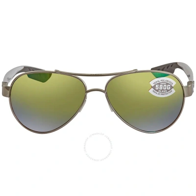 Costa Del Mar Loreto Green Mirror Polarized Glass Ladies Sunglasses Lr 21 Ogmglp 56