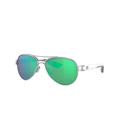Pre-owned Costa Del Mar Loreto Sunglasses Palladium Green Mirror 580g