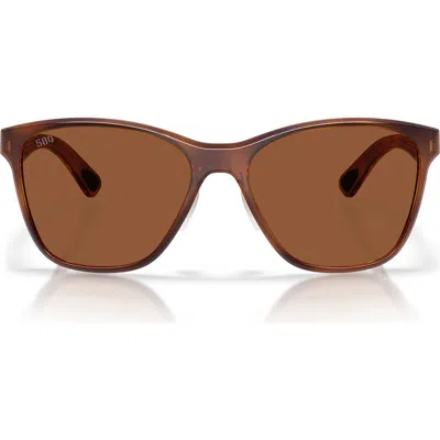 Costa Del Mar Luna Nueva 57mm Polarized Butterfly Sunglasses In Brown