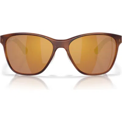 Costa Del Mar Luna Nueva 57mm Polarized Butterfly Sunglasses In Brown