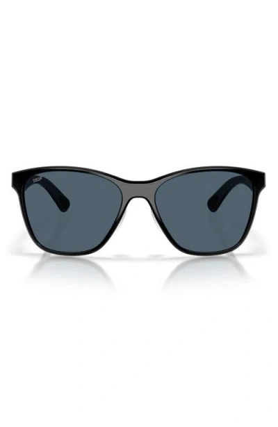 Costa Del Mar Luna Nueva 57mm Polarized Butterfly Sunglasses In Black