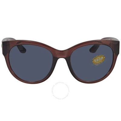 Costa Del Mar Maya Grey Polycarbonate Cat Eye Ladies Sunglasses 6s9011-901105-55
