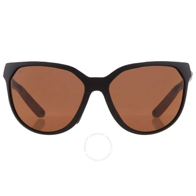 Costa Del Mar Mayfly Copper Polarized Polycarbonate Cat Eye Ladies Sunglasses 6s9110 911003 58 In Black / Copper