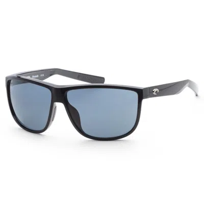 Costa Del Mar Men's 61mm Shiny Black Sunglasses In Blue