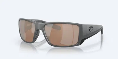 Costa Del Mar Men's Blackfin Pro Sunglasses In Matte Grey/copper Silver Mirror In Multi