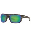 Costa Del Mar Men's Broadbill Polarized Sunglasses In 253 Matte Reef,green Mirror 580g