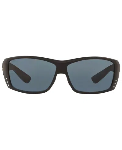 Costa Del Mar Men's Cat Cay Polarized Sunglasses In Blackout/grey In Multi