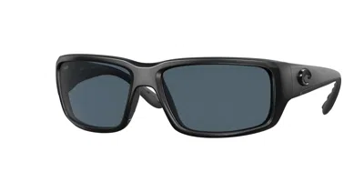 Costa Del Mar Men's Fantail Sunglasses In Blackout/grey Polarized-580p, 59 Mm