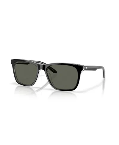 Costa Del Mar Gravels 57mm Polarized Square Sunglasses In Black