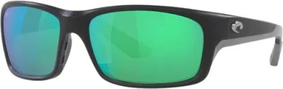 Pre-owned Costa Del Mar Men's Jose Pro Polarized Sunglasses Black/green Mirrored 580g 62mm