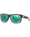 Costa Del Mar Men's Polarized Sunglasses, Baffin 58 In Black,green
