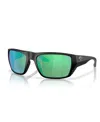 Costa Del Mar Men's Pargo Polarized Sunglasses, Mirror 6s9086 In Black,green