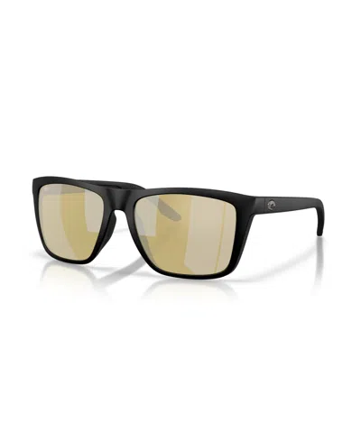 Costa Del Mar Men's Polarized Sunglasses, Mainsail Xl 6s9131 In Black