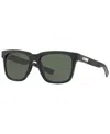 Costa Del Mar Men's Polarized Sunglasses, Pescador In Black,grey