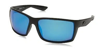 Pre-owned Costa Del Mar Men's Reefton Rectangular Sunglasses 64 Millimeters In Blue