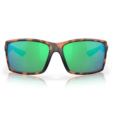 Costa Del Mar Men's Reefton Rectangular Sunglasses In Retro Tortoise In Green