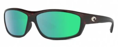 Pre-owned Costa Del Mar Men Saltbreak Polarized Sunglasses Tortoise/green Mirror 580g 65mm