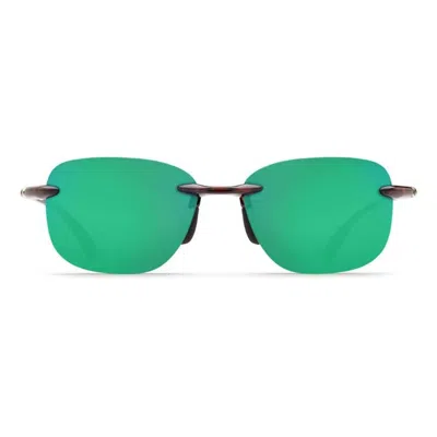 Costa Del Mar Men's Seagrove Sunglasses In Shiny Tort Green Mirror, Green Mirror In Multi