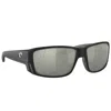 Costa Del Mar Men's Tuna Alley Pro Sunglasses In Matte Black, Gray, Silver Mirror In Multi
