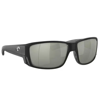 Costa Del Mar Men's Tuna Alley Pro Sunglasses In Matte Black, Gray, Silver Mirror In Multi