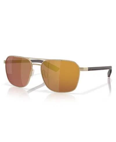 Costa Del Mar Men's Wader Polarized Sunglasses, 6s4003 In Gold