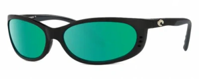 Pre-owned Costa Del Mar Mens Fathom Polarized Sunglass Black/copper Green Mirror 580g 61mm