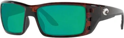 Pre-owned Costa Del Mar Mens Permit Polarized Sunglasses Tortoise/green Mirrored 580p 62mm