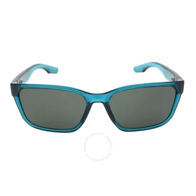 Costa Del Mar Palmas Gray Polarized Glass 580g Square Unisex Sunglasses 6s9081 908107 57 In Gray / Teal