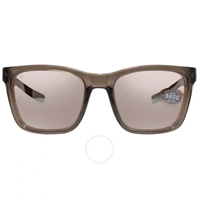Costa Del Mar Panga Copper Silver Mirror Polarized Glass Ladies Sunglasses Pag 258 Oscglp 56 In Shiny Taupe Crystal
