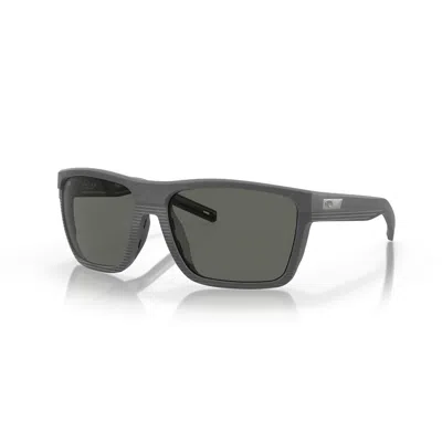 Costa Del Mar Pargo Grey Polarized Glass Rectangular Men's Sunglasses 6s9086 908602 61 In Black