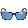 Costa Del Mar Paunch Blue Mirror Polarized Glass Men's Sunglasses 6s9049 904901 57 In Black
