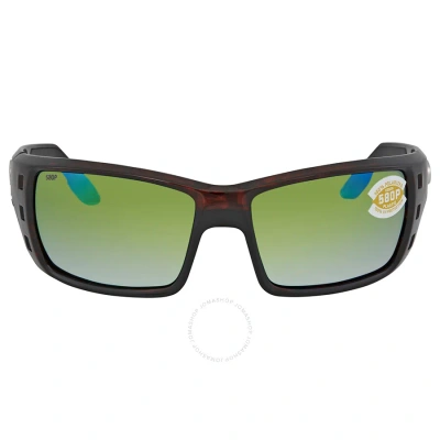 Costa Del Mar Permit Green Mirror Polarized Polycarbonate Men's Sunglasses Pt 10 Ogmp 63 In Green / Tortoise