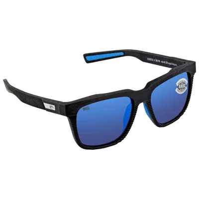 Costa Del Mar Pescador Blue Mirror Polarized Glass Square Men's Sunglasses 6s9029 902901 55