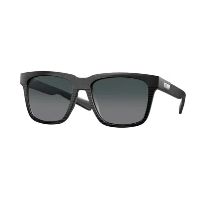 COSTA DEL MAR COSTA DEL MAR PESCADOR GREY GRADIENT POLARIZED GLASS SQUARE MEN'S SUNGLASSES 6S9029 902911 55