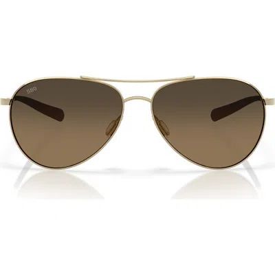 Costa Del Mar Piper 58mm Gradient Polarized Pilot Sunglasses In Gold