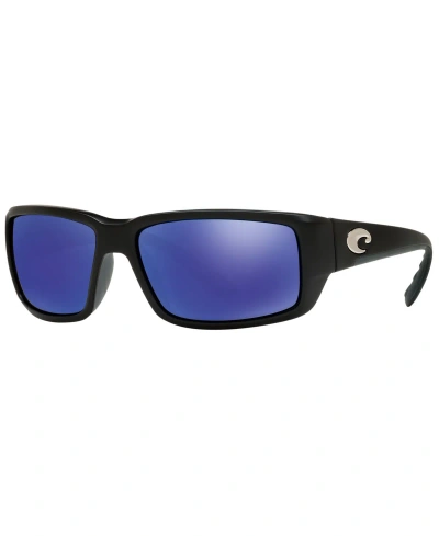 Costa Del Mar Polarized Sunglasses, Fantail 59p In Black,blue Mirror Polar