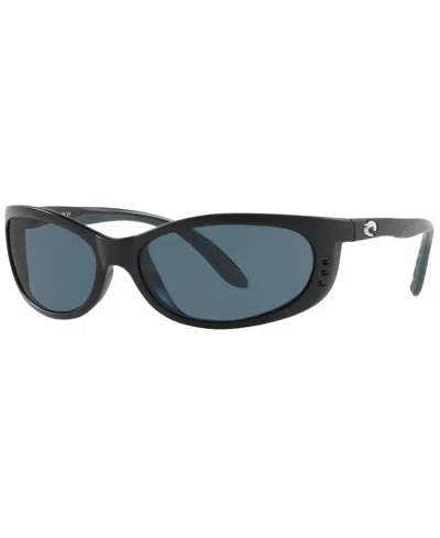 Costa Del Mar Polarized Sunglasses, Fathomp In Black