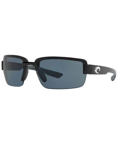Costa Del Mar Polarized Sunglasses, Galveston 67p In Black,grey Polar