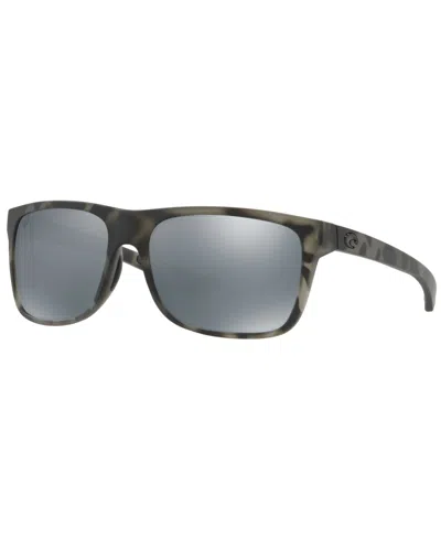 Costa Del Mar Polarized Sunglasses, Remora 56 In Black,silver Mir Pol